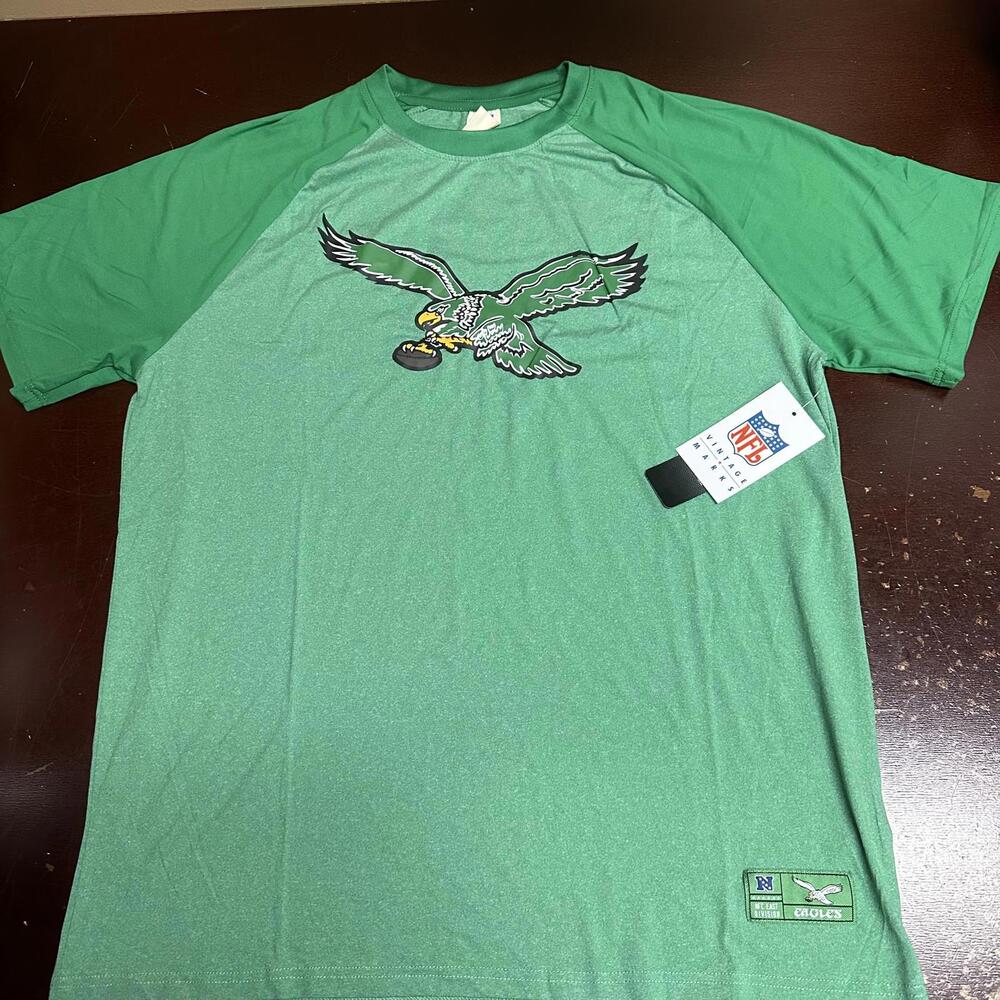 Philadelphia Eagles retro logo green NFL T-shirt MEDIUM